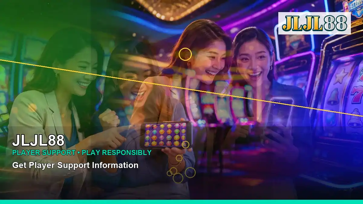 JLJL88 lucky reels online slot games featuring an adult Filipina casino host with a panoramic reel composition
