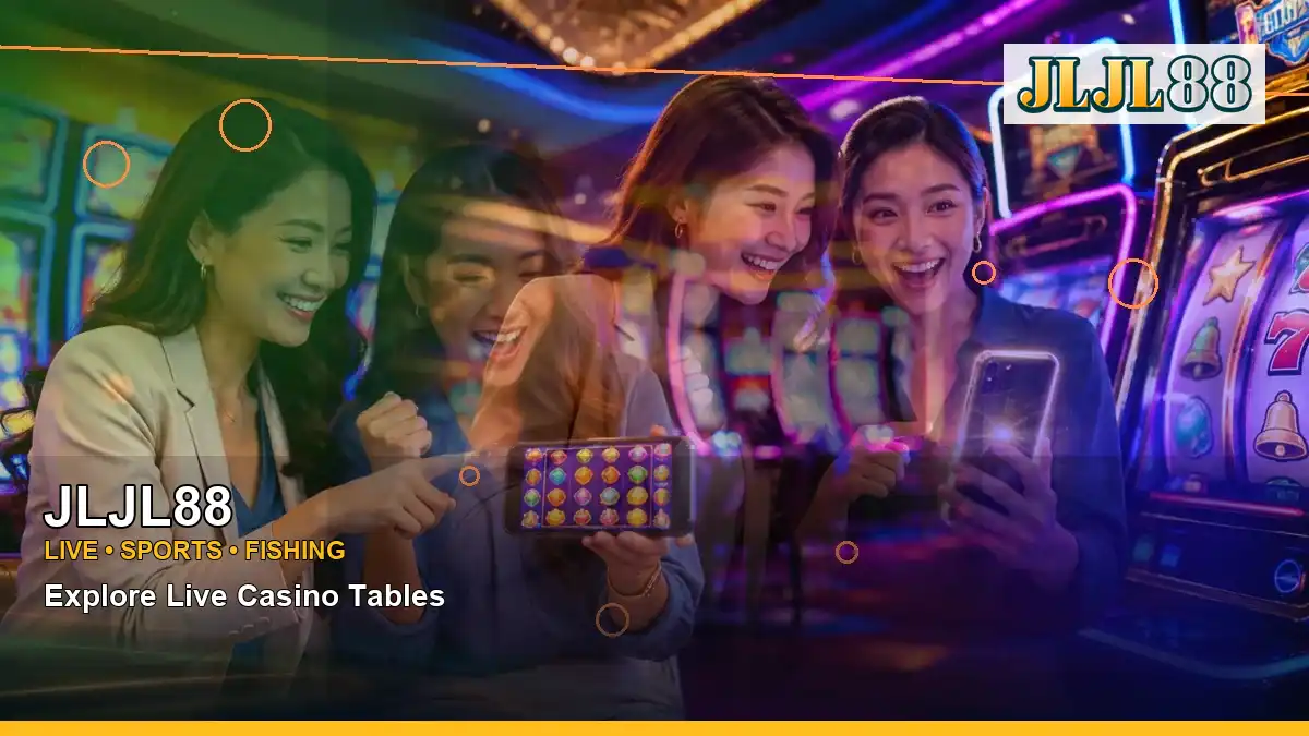 JLJL88 high-energy casino cashback rewards in a panoramic reel layout for Philippine players